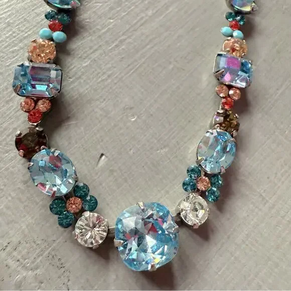 Sorrelli Crystal Silver Tone Statement Necklace - Picture 9 of 10